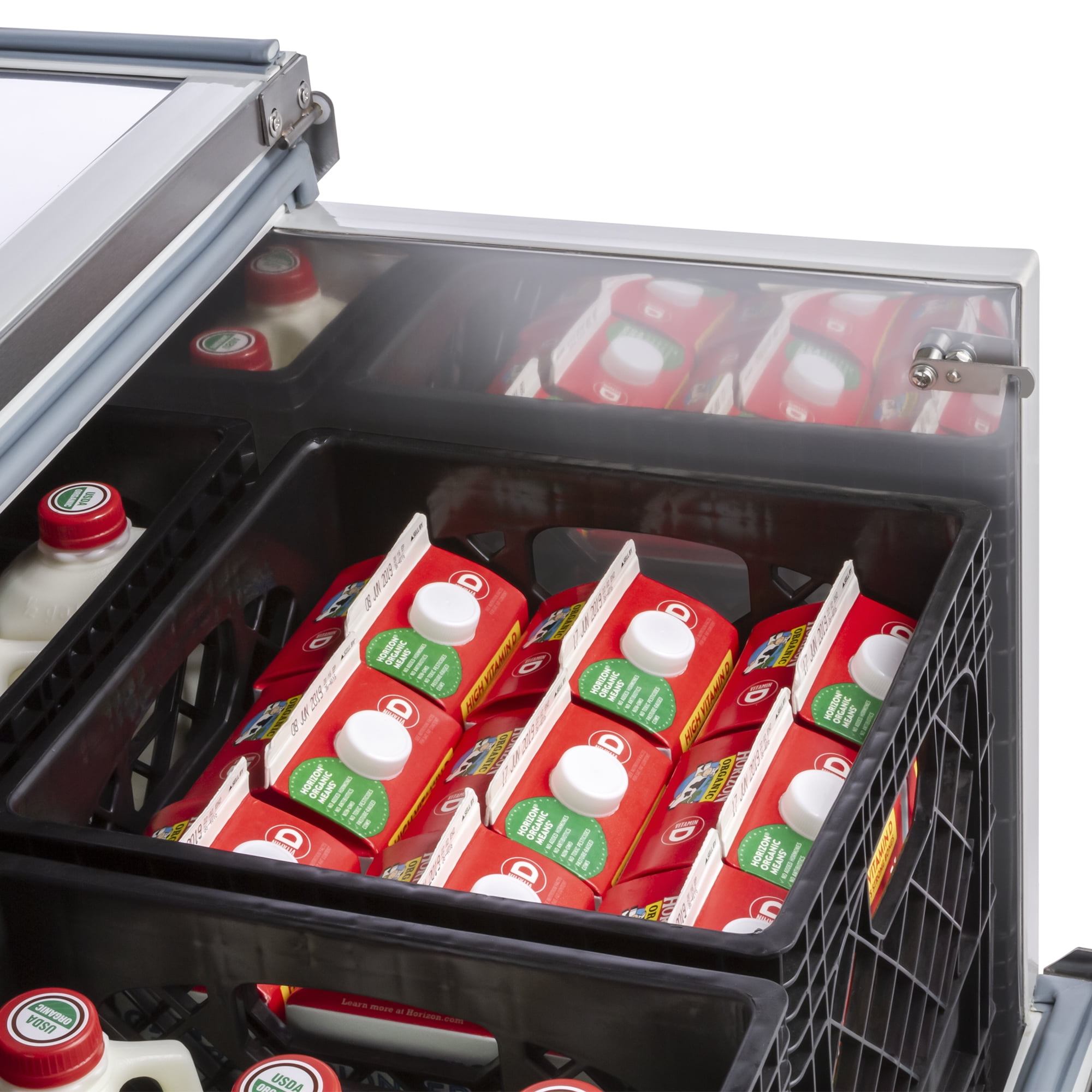 Maxx Cold Milk Cooler, 58"W, Stores up to (16) 13" Milk Crates, in Stainless Steel (MXMC58HC)
