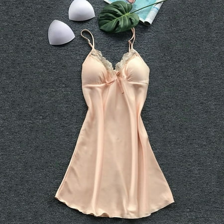 

KOOYI Women Fashion Sexy Sleepwear Lingerie Lace Temptation Belt Underwear Nightdress Valentine s Nightgown Pajamas Beige / M