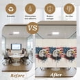 thumbnail image 5 of Independence Day Window Privacy Film, Patriotic Eagle U.S Flag Vintage Static Cling UV Sun Blocking Heat Control Window Tint Day and Night, Non-Adhesive One Way Windows Privacy Cover 35.4''x78.7'', 5 of 7