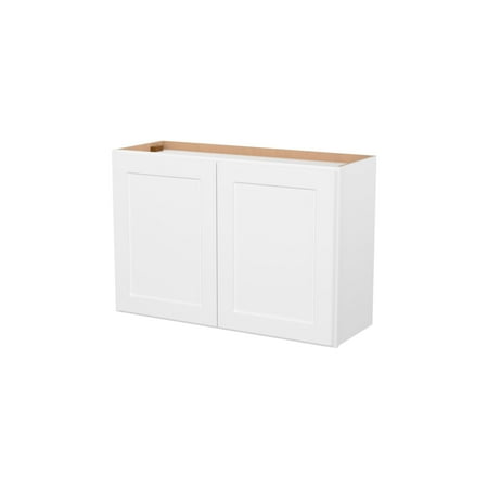 Furinno Shaker Wall Kitchen Cabinet 2-Doors Ready to Assemble 12 D x 36 W x 24 H White