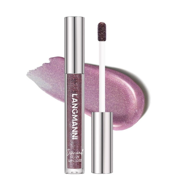 Xihbxyly Brillo Labial Transparente, Aceite Labial Hidratante Perlado, Acabado Brillante de Larga Duración, Varita Curva de Fácil Aplicación, Hidratación de Uso Diario, Esencial para Los Amantes Del