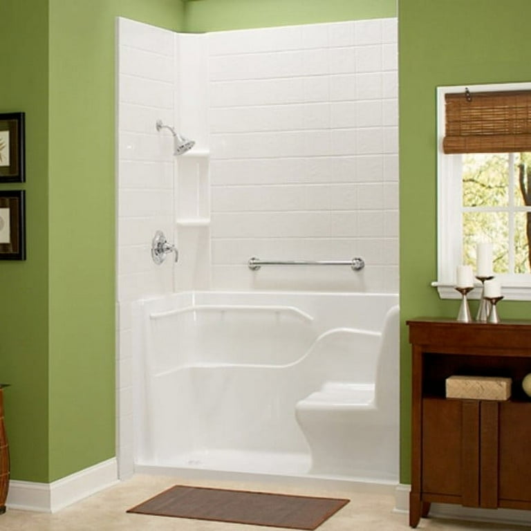 American Standard 3060.Sh.L One Piece Acrylic Seated Safety Shower White
