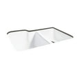 thumbnail image 3 of Miseno MCI35-0UM-20 33" Double Basin Undermount Cast Iron Kitchen Sink; White, 3 of 5