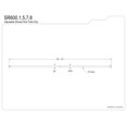thumbnail image 4 of Kingston Brass SR607 Tringle à Rideau de Douche Réglable en Acier Inoxydable 60-72 Po, Laiton Brossé, 4 of 6