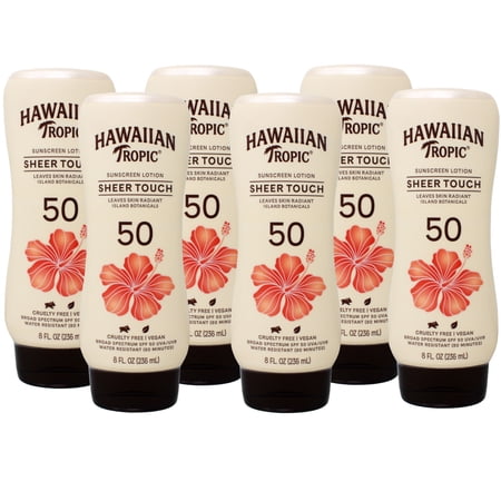 Hawaiian Tropic Sheer Touch Sunscreen SPF 50 Plus 8 oz (Pack of 6)