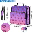 thumbnail image 2 of FORMRS Zipper Binder with Shoulder Strap 2-inch Ring 500 Sheet Capacity File Bag, Pixel Love, 2 of 5