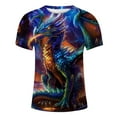 thumbnail image 3 of Tank Tops for Men Summer Gym Sleeveless Shirts Workout Style Men's Dragon T Shirt Summer Short Sleeve T Shirt Top Animal Themed Shirt Graphic Shirt, 3 of 4