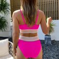 thumbnail image 2 of Conjunto de bikini con sujetador push-up de talla grande para mujer, traje de baño de cintura alta, ropa de playa, 2 of 8