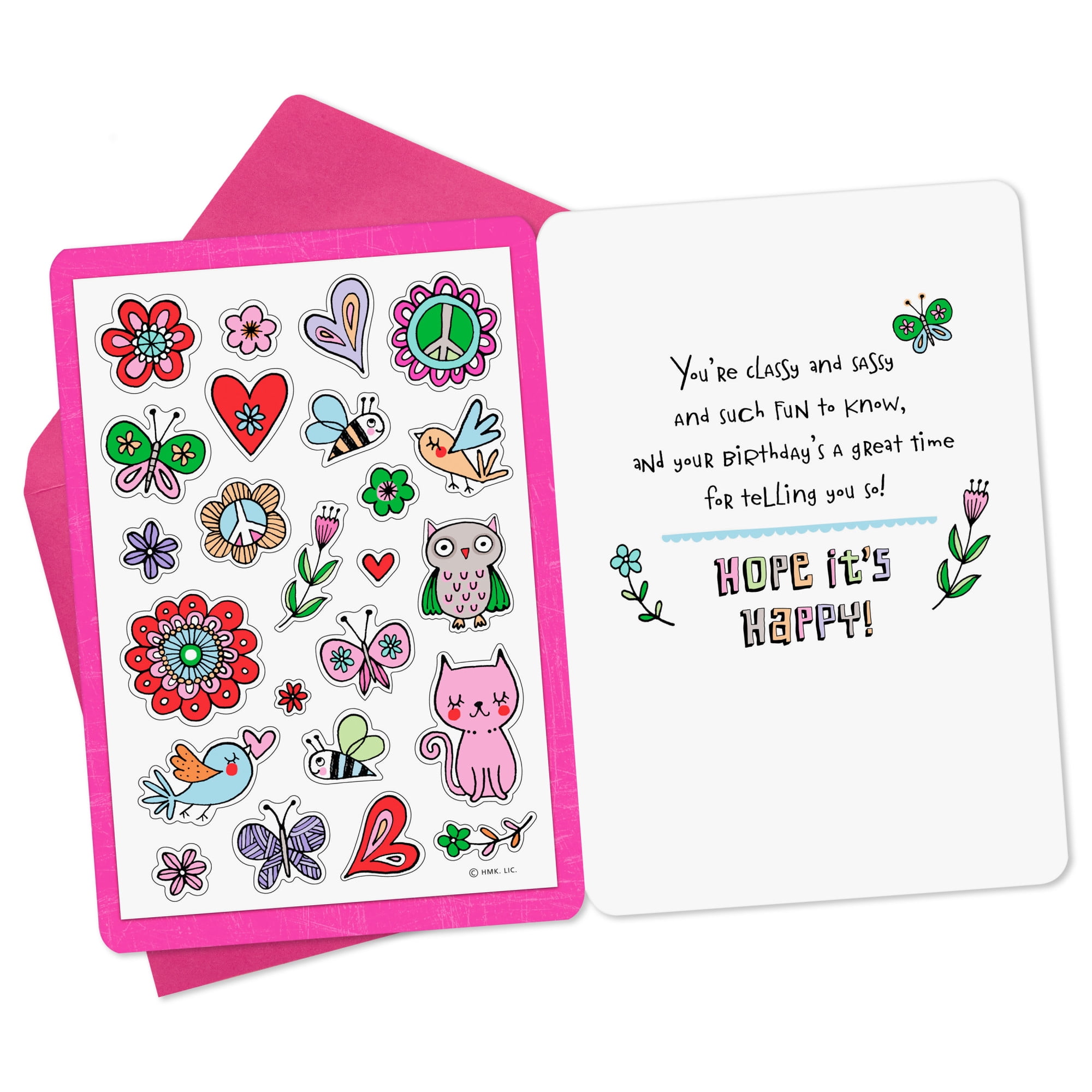 Hallmark Birthday Card for Girls With Stickers (You're Totally Awesome)
