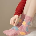 thumbnail image 6 of SKOLA Plush Slipper Socks Women,Warm Fluffy Crew Socks Cozy Soft for Winter Indoor,Non Slip Fuzzy Socks with Grips for Women,Microfiber Home Sleeping Socks 5 Pack, 6 of 10
