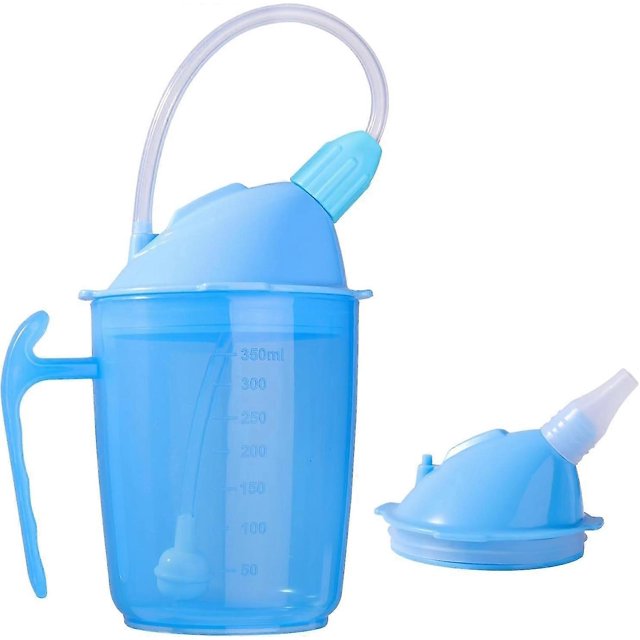 Adult Sippy Cup for Elderly Spill Proof, Spill Proof Cups for Adults Hospital Disabled Patients, 3 in 1 Cup with Straw and lid Handle, No Spill Feedin