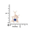 thumbnail image 5 of AFFY Round Shape Simulated Blue Sapphire & White Cubic Zirconia Unicorn Horse Pendant Necklace In 14k Rose Gold Over Sterling Silver, 5 of 6