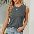 thumbnail image 4 of Workout Tank Tops for Women Gym Athletic Loose Fitting Sleeveless Top Tee Tshirts Summer Casual Lounge Wear Homewear (Small, Dark Gray), 4 of 7
