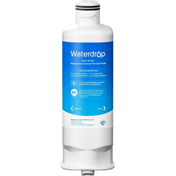 Waterdrop DA97-17376B HAF-Qin/Exp water Filter replacement for Samsung, DA97-08006C Refrigerator Water Filter, NSF 42 Certified (1 pack)