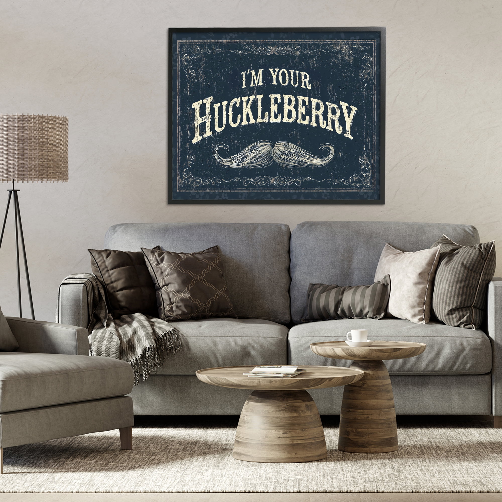 Stupell Industries I'm Your Huckleberry Black Framed Giclee Art, design by Arlington Prints