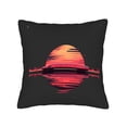 thumbnail image 4 of Set of 2 18x18in Throw Pillow Covers - Futuristic Train Design Vibrant Sunset Colors Perfect for Couch Bed or Car Decor, 4 of 8