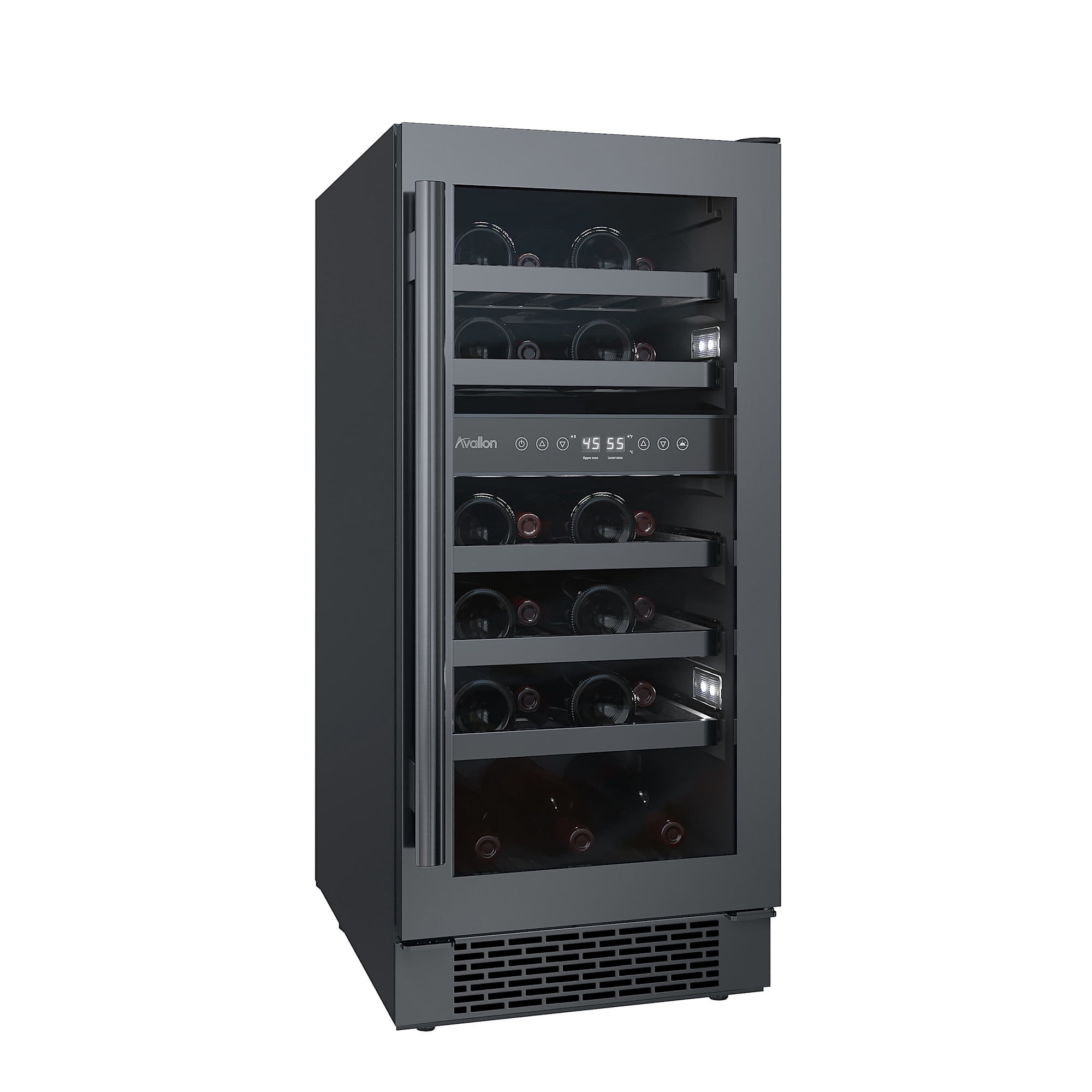 Avallon Awc152dzrh 15" Wide 23 Bottle Capacity Dual Zone Wine Cooler - Stainless Steel