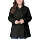 thumbnail image 5 of Abrigo largo de doble botonadura con solapa muesca para mujer de tallas grandes Agnes Orinda para un estilo elegante en invierno 4X negro, 5 of 8
