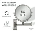 thumbnail image 2 of Zadro Wall Mounted Makeup Mirrors with Magnification & Folding Arm, 2 of 8
