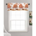 thumbnail image 3 of Orange Fox Thanksgiving Kitchen Valances for Windows Farmhouse Linen Window Valance Curtain for Living Room Window Treatment Fall Maple Leaves Pastoral Trees Valance Rod Pocket Topper, 42 x 12 Inch, 3 of 6
