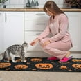 thumbnail image 4 of Halloween Kitchen Rug Set Of 2 Absobent Kitchen Mats for Floor,Horror Orange Pumpkin Spooky Halloween Kitchen Floor Mats for Bathroom,Room Bedroom (47x17+30x17 Inches), 4 of 7