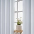 thumbnail image 6 of Topfinel 100% Blackout Curtains 132 x 114 inches Long for Bedroom Living Room Solid Grommet Room Darkening Drapes 2 Panels, White, 6 of 6