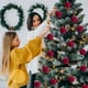 thumbnail image 1 of Adornos navideños, bolas de terciopelo de 8,25 cm para árbol de Navidad, baby shower, primera Navidad, fiesta de cumpleaños, bola de terciopelo flocada., 1 of 9