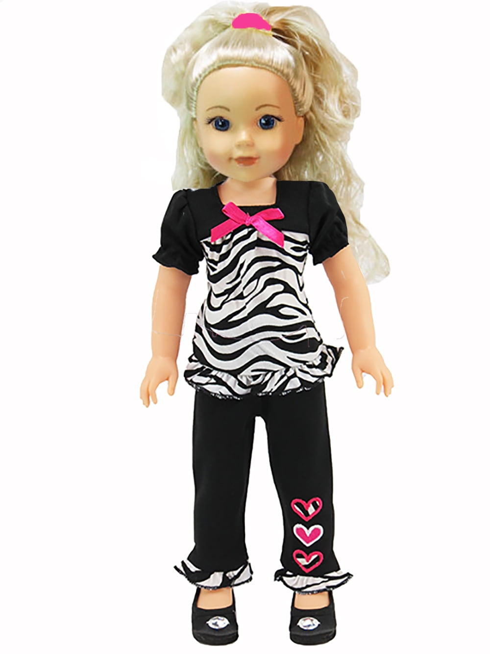 14.5in Doll Ruby Blonde Hair Blue Eyes Three Outfits and Box Included | American Fashion World