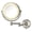 Nickel Plug In, variant on Jerdon Wall-Mounted Vanity Mirror with Magnification - Corded Lighted Makeup Mirror - 8X Magnification - Nickel Finish, Model HL75N