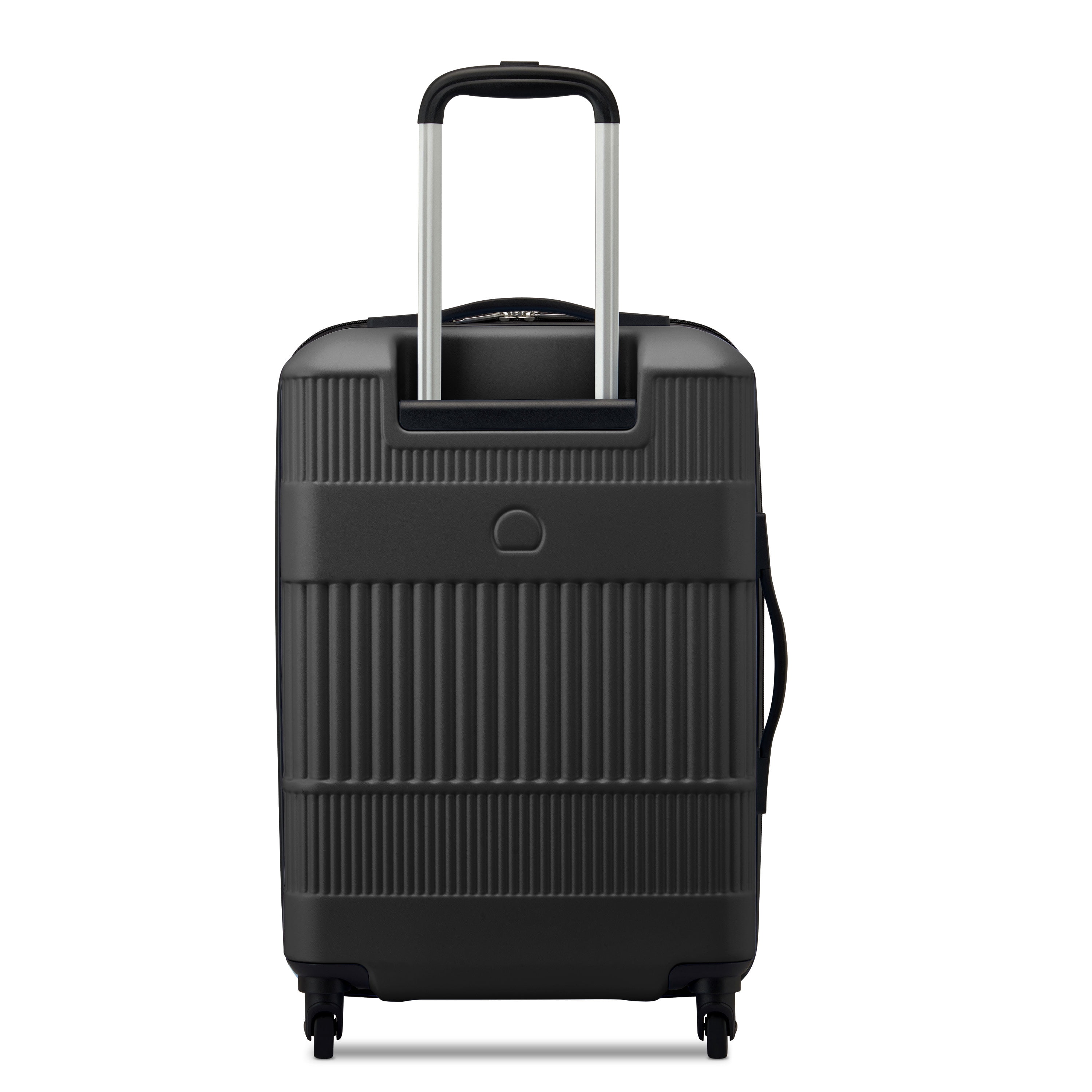 United Colors of Benetton and Delsey Paris Ribbed Hardside 20" Expandable Carry-on Spinner Luggage, Black
