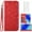 Red, variant on Compatible with Samsung Galaxy J7 Star J 7 Crown 7J Refine 2018 J7V V 2nd Gen Wallet Phone Case and Tempered Glass Screen Protector Flip Credit Card Holder Stand Bling Glitter Cell Cover for Pink