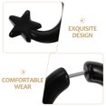 thumbnail image 3 of CRILSTYLEO 1Par Aretes Unisex Acrílicos Negro Con De Espiral Para Un Estilo Único Y Cómodo, 3 of 7
