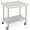 2-Layer with Casters+Backsplash, variant on OUTGOODS Stainless Steel Work Table, NSF Commercial Grade, Adjustable Shelf, Silver