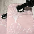 thumbnail image 3 of Ambesonne Art Deco Grommet Curtain, Rose Vintage Line Shells, 50"x108", Rose and White, 3 of 5