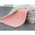 thumbnail image 4 of Kitchen Cleaning Cloths Reusable Dish Rags Absorbent Double Sided Coral Dish Towels Scrubber Cloths for Kitchen Car Home Cleaning, 20 Pcs, 4 of 8