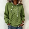 thumbnail image 2 of Camisetas de Verano Largas para Mujeres con Capucha de Manga Larga Impresa con Bolsillos para Uso Casual, Día de San Patricio, Primavera Y Verano, 2 of 7
