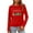 Red, variant on Christmas T-Shirts for Women Lightweight Crewneck Pullover Long Sleeve Graphic Printed Tees Holiday Xmas Tops (XL, Red)