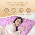 thumbnail image 3 of Bixox Pink Donuts Print Body Pillow Cover with Zipper Closure, Cozy Fuzzy Fleece Body Pillow Case Cover 20 x 54 Inches,Long Body Pillow Pillowcase, 3 of 6