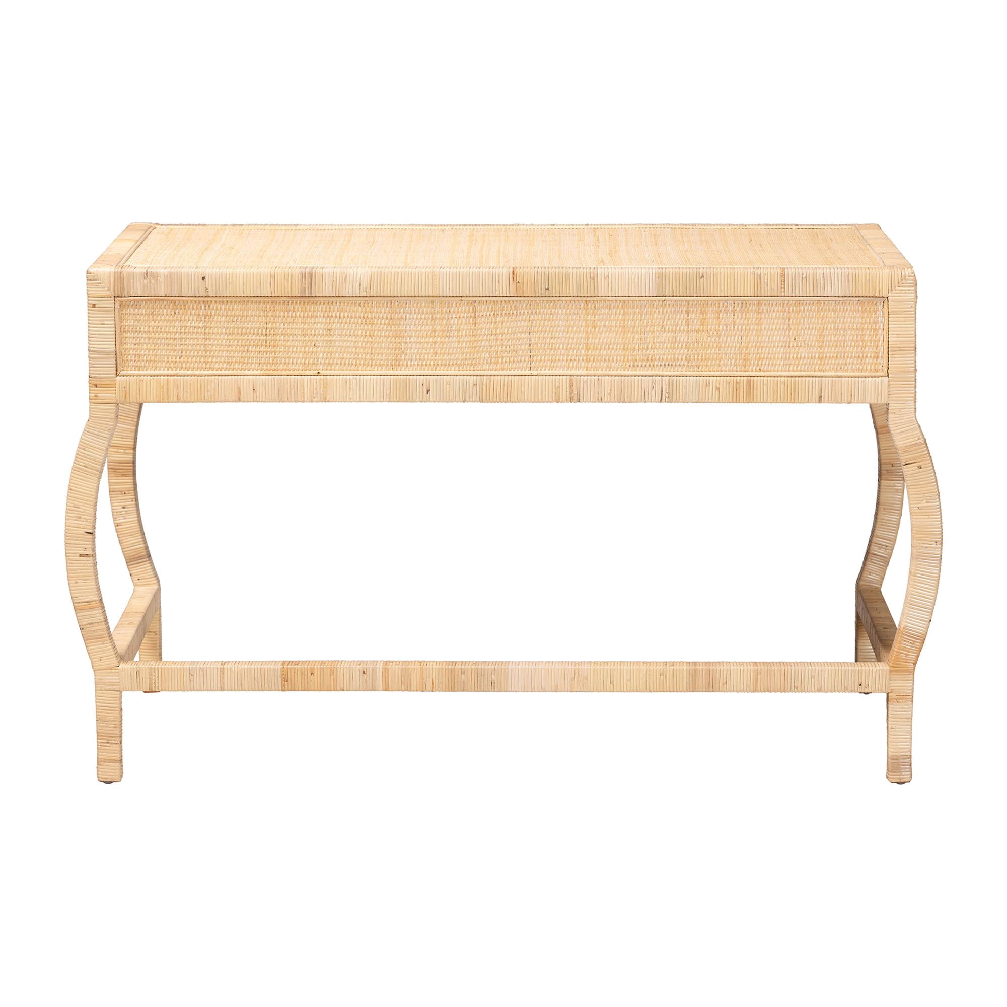 bali & pari Dalida Boho Desk, 2-Drawer, Natural