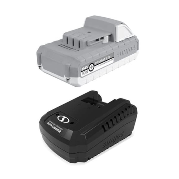 Snow Joe 24V-2AMP-SK1R Starter Rapid, kit (avec batterie 2,0 Ah + chargeur)