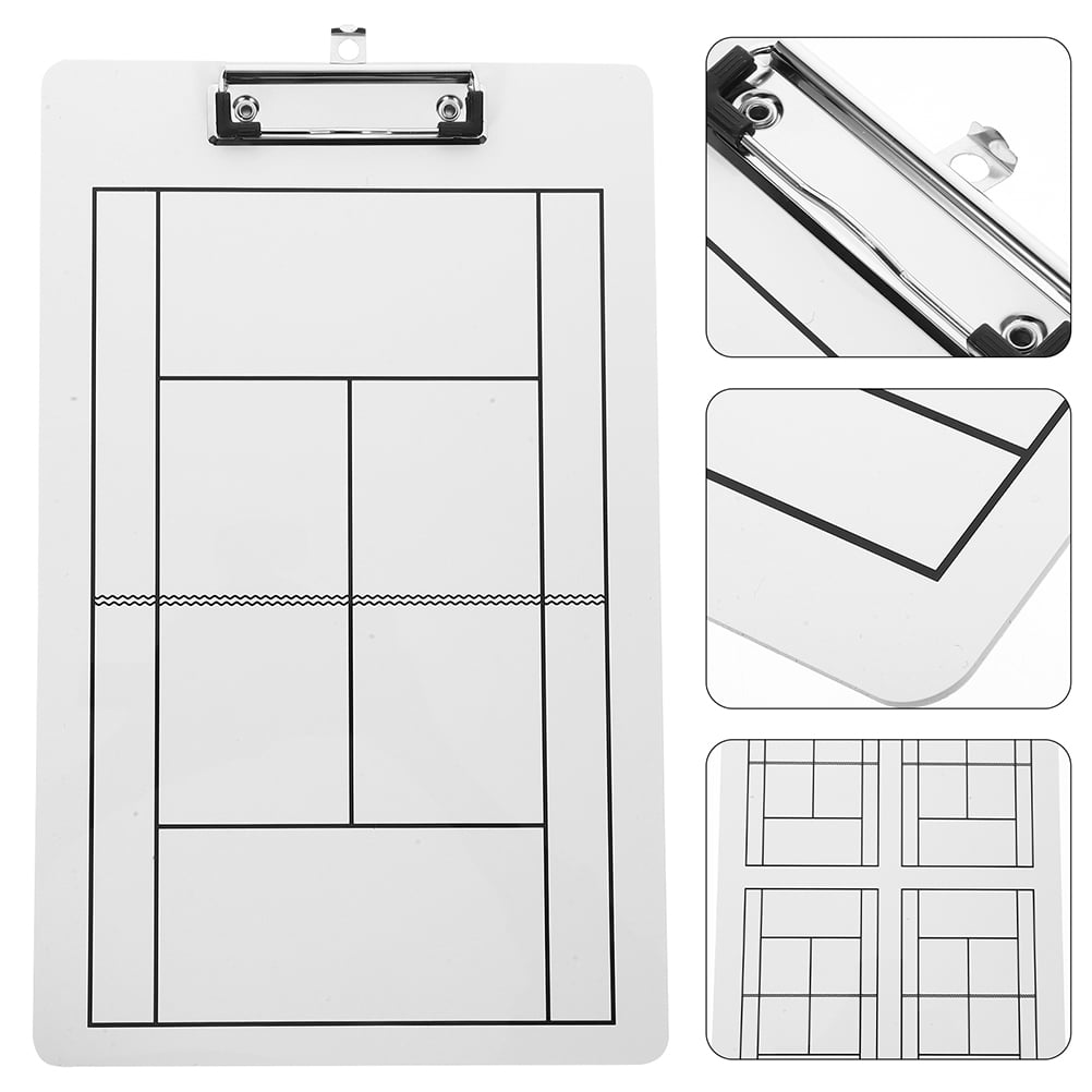 2PCS Reusable Coaching Clipboard for Tennis Hockey Whiteboard Training Planning Demonstrate