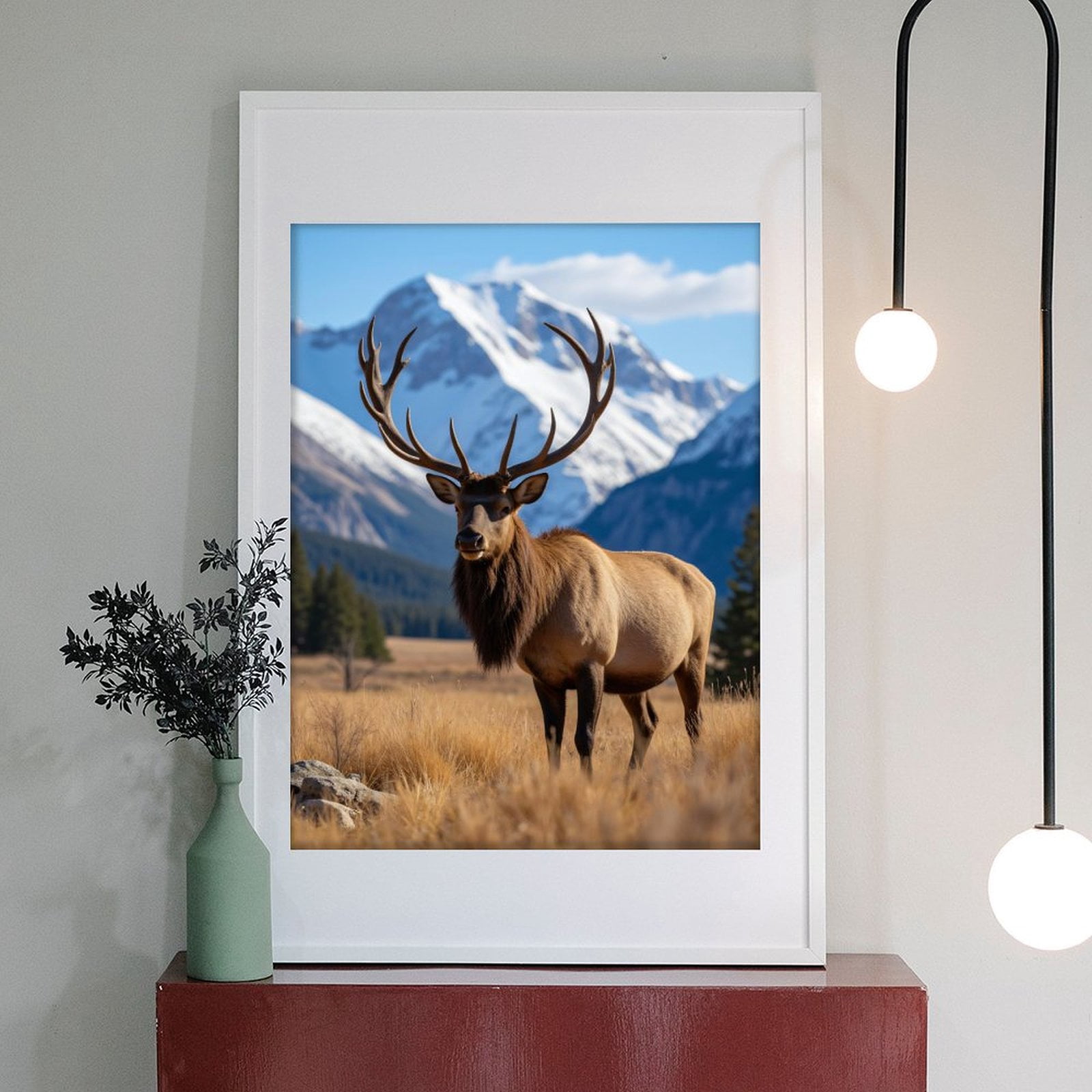 Diamond Art Kits for Adults - 5d Elk Majestic Mountain Landscape Diamond Painting for Adults, Diamond Art for Adults Beginners, Diamond Painting Kits for Adults for Home Wall Decor
