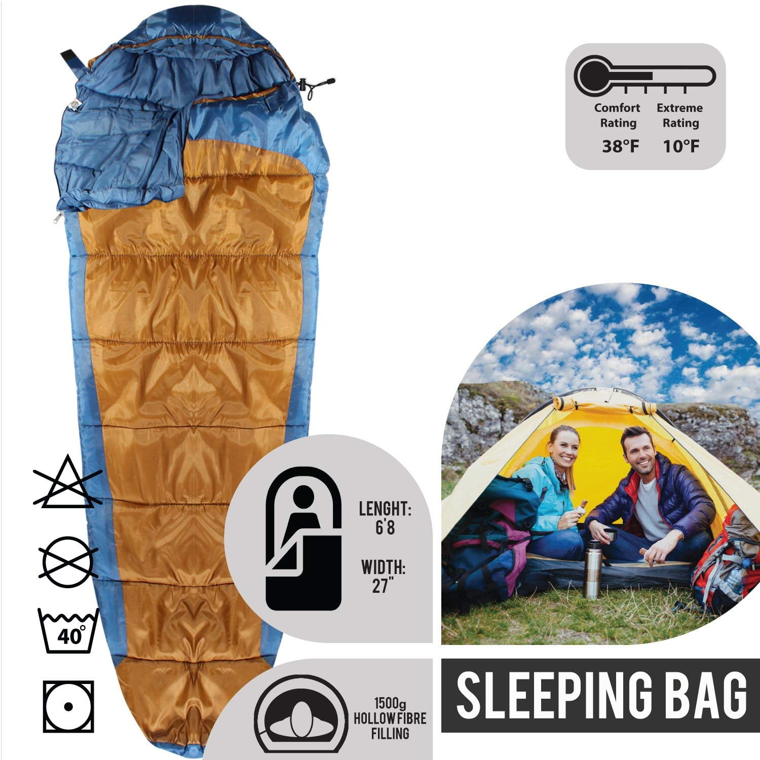 Khomo Gear 10 F Mummy Sleeping Bag