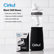 Cirkul Chill Sleeve & Comfort-Grip Lid for 22oz Bottle, Black