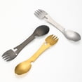thumbnail image 4 of facefd Acier Inoxydable Multifonctions Spork Couteau Bouteille Ouvre-Bouteille Couverts de Table Intégrés Camping Extérieur Ustensile Or, 4 of 8
