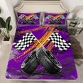 thumbnail image 2 of Castle Fairy Kids Teens Sport Plaid Flag Twin Sheet Sets,Graffiti Splash Bedding, 2 of 7