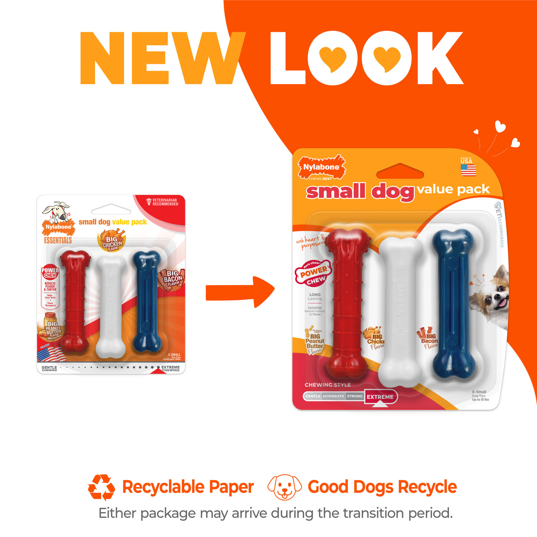 Nylabone Power Chew Value Pack for Small Dogs, 3-Piece photo 3