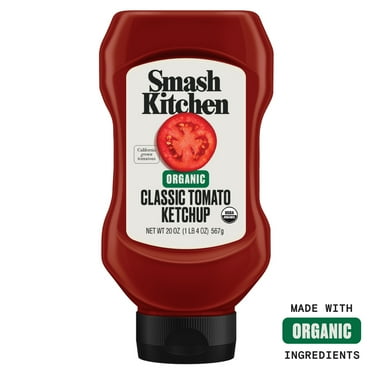 Smash Kitchen Organic Tomato Ketchup, 20 oz Bottle