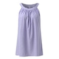 thumbnail image 5 of Womens Shirts Summer Tank Top For Loose Fit High Neck Sleeveless Halter Tops Casual Pleated Eyelet Flowy Shirts Blouse Womens Tops, 5 of 6