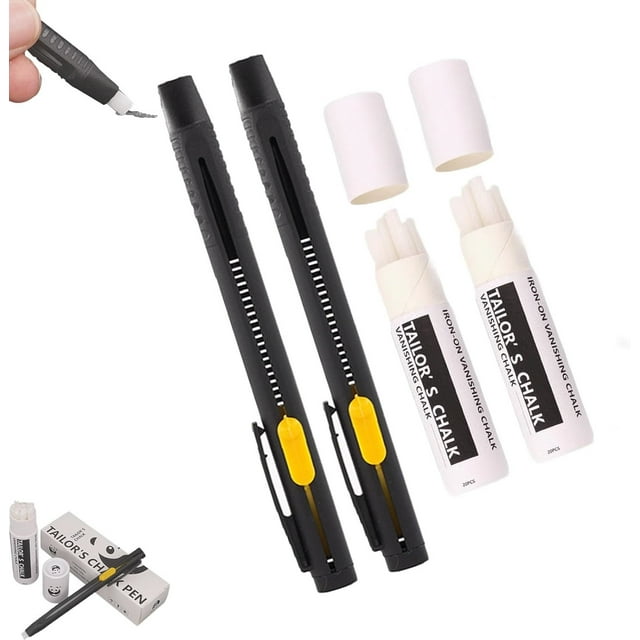 Heat Erasable Fabric Marker for Sewing,Embroidery,Quilting,Replaceable Refill Marker Pen,Suitable for Cotton, Knitted Fabrics, Diy Sewing Tools(2 Pen + 40 Refills)
